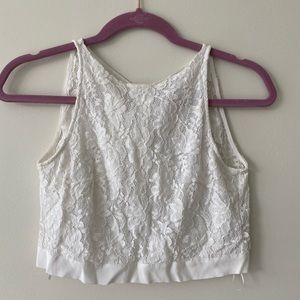 ZARA Lace sleeveless crop top